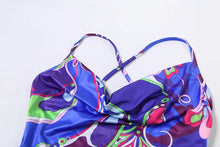 Lade das Bild in den Galerie-Viewer, Weird Puss Colorful Print Backless Sleeveless Dress