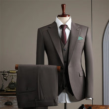 Load image into Gallery viewer, High Quality Men's Suit (jacket+vest+pants) Formal Business Office Men's Suits Groom Wedding Party Dress Solid Color Suit S-4XL