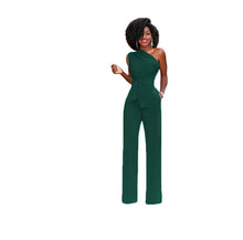 Load image into Gallery viewer, Women Off Shoulder Casual Jumpsuits Wide Leg Pants
