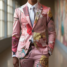 Load image into Gallery viewer, Men's Casual Digital Printing Exquisite Rose Flower Suit