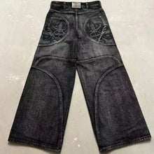 Load image into Gallery viewer, American Retro Washed Embroidered Jeans