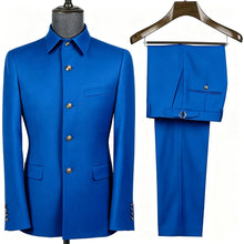 Load image into Gallery viewer, Tailor Made Safari Suits For Men 2 Pcs Casual Square Collar Jacket Pants Formal Business Official Daily Wear Costume Homme