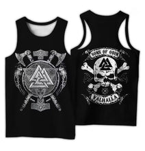 Load image into Gallery viewer, Nordic Viking Mythology Themed Men's Sleeveless Vest 3D Printed Men's Top Streetwear Retro Vest Tank Top Men Mens Clothing