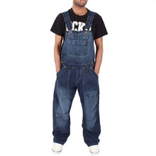 Load image into Gallery viewer, Men Denim Suspenders Simple Multi Pocket Baggy Jeans Overalls