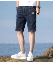 Load image into Gallery viewer, Men's Shorts Summer Thin Stretch Versatile Casual Denim Shorts Cotton Breathable Straight Short Jeans Classic Male Clothing