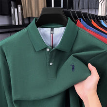 Load image into Gallery viewer, High end brand 100% cotton long sleeve polo shirt fashion luxury pony embroidery business casual comfort new Paul men's T-shirt