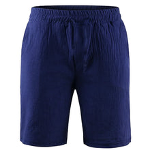 Lade das Bild in den Galerie-Viewer, Men's Summer New Cotton Linen Shorts Male lightweight Breathable Solid Color Linen Trousers Versatile Streetwear Short Pants