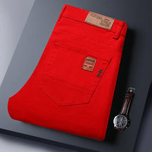 Load image into Gallery viewer, Slim Elastic Jeans Men's Colorful Fashion Korean Pants Spring Autumn Soft Comfortable Casual Straight Denim Trousers Streetwear
