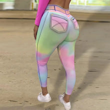 Load image into Gallery viewer, Tie-dye Colorful Women's Denim Leggings
