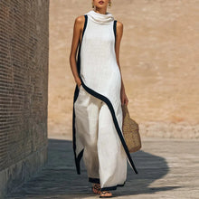 Load image into Gallery viewer, 2026 New European American Women's Two-Piece Set: Solid Sleeveless Blouse with High Waist Pants, Elegant Casual Matching Outfit