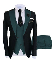 Load image into Gallery viewer, Men Slim Fit Tuxedos Formal Jacket Pant Vest 3 Pieces Suit