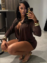 Lade das Bild in den Galerie-Viewer, Women Mini Dress Style Cleavage Full Sleeve Sheath Vestidos