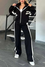 Load image into Gallery viewer, Women Two Piece Set Pants Sets Striped Jacket Matching Sets Y2k Tops Tracksuit Autumn Spring Long Pant Casual Outfit Suits 2025