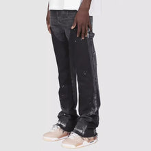 Lade das Bild in den Galerie-Viewer, Elastic Patchwork Denim Layered Flared Pants