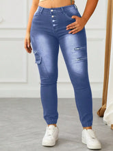 Lade das Bild in den Galerie-Viewer, Front Buttons and Zipper Details, Stretch Denim Jeans