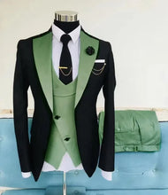Load image into Gallery viewer, Men Slim Fit Tuxedos Formal Jacket Pant Vest 3 Pieces Suit