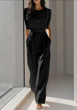 Load image into Gallery viewer, Elegant High Waisted Solid Color Waistband Pocket Office Capable Jumpsuit