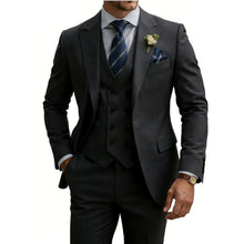 Load image into Gallery viewer, Mens 3 Piece Slim Fit Double Breasted Suit