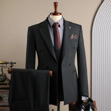 Load image into Gallery viewer, Men's Suits Complete Men's Suits 3‑Piece Outfit Set Elegant Wrinkle‑Resistant Well‑Tailored For Wedding Business Meetings
