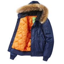 Load image into Gallery viewer, Men's Padding Parkas Outdoor Fur Hooded Jacket