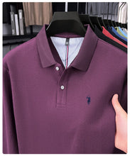 Load image into Gallery viewer, High end brand 100% cotton long sleeve polo shirt fashion luxury pony embroidery business casual comfort new Paul men's T-shirt