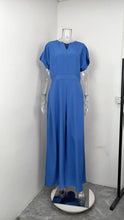 Load image into Gallery viewer, Elegant High Waist Sexy V-neck Short Sleeved Commuting Wide Leg Jumpsuit