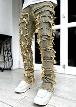 Load image into Gallery viewer, American Stretch Patch Denim Straight-Leg Pants