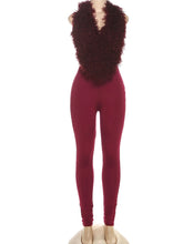 Lade das Bild in den Galerie-Viewer, Nibber Hipster 2-Piece Set Women Plush Tassel Lace-Up Halter v-Neck Backless Vest+High Elasticity Trouser Sexy Midnight Suits
