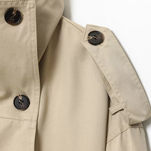Load image into Gallery viewer, HXAO Women's Belt Trench Coat Demi-Season News And Jackets Double Breasted Cropped Windbreaker Coat Long Sleeve Female Trenches