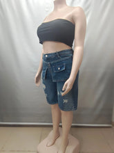 Load image into Gallery viewer, Women's High Waist Distressed Ripped Loose Fit Casual Denim Shorts with Frayed Hem Washed Look Summer Streetwear Bottoms