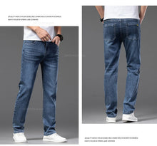 Charger l'image dans la galerie, Summer New Men's Thin Jeans Elastic Waist Loose Straight Comfortable Casual Denim Pants Brand Trousers Plus Size 42 44 46