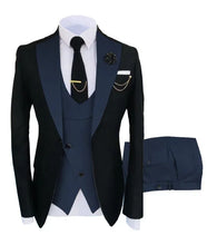 Load image into Gallery viewer, Men Slim Fit Tuxedos Formal Jacket Pant Vest 3 Pieces Suit