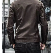 Load image into Gallery viewer, Leather Suit Jacket Men Slim FitLeather jacket