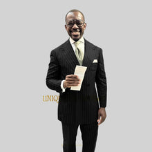 Load image into Gallery viewer, Men's Suit 2-Piece (Jacket+Pants) lightweight Striped Double Breasted Blazer