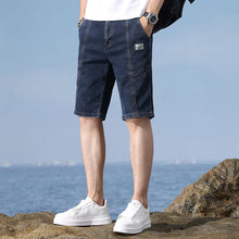 Load image into Gallery viewer, Men's Shorts Summer Thin Stretch Versatile Casual Denim Shorts Cotton Breathable Straight Short Jeans Classic Male Clothing