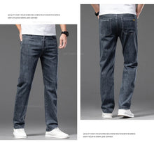 Charger l'image dans la galerie, Summer New Men's Thin Jeans Elastic Waist Loose Straight Comfortable Casual Denim Pants Brand Trousers Plus Size 42 44 46
