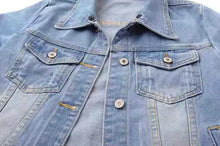 Load image into Gallery viewer, Three Quarter Sleeves Jean Jacket for Woman