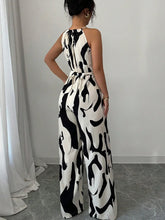 Load image into Gallery viewer, Halter Neck Casual Pants Geometric Print Jumpsuit Party Outfits For Women