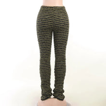 Lade das Bild in den Galerie-Viewer, Color Block Stripes Women High Waist Loose Sweatpants