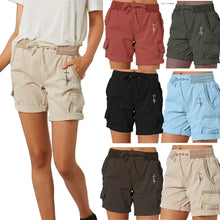 Load image into Gallery viewer, Women Short Cargo Pocket Elastic Waist Shorts