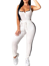 Cargar imagen en el visor de la galería, Sleeveless Cut Out Bodysuit & High Waist Stretchy Pants,