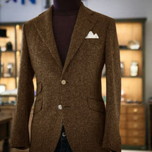 Load image into Gallery viewer, Men's Herringbone Slim Fit Suit Jacket