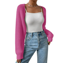 Lade das Bild in den Galerie-Viewer, Open Front Cropped Cardigan