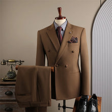 Load image into Gallery viewer, Men's Suits Complete Men's Suits 3‑Piece Outfit Set Elegant Wrinkle‑Resistant Well‑Tailored For Wedding Business Meetings
