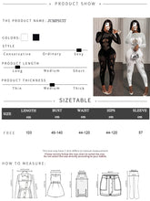 Lade das Bild in den Galerie-Viewer, FHSEER Women's Sheer Mesh Long Sleeve Hollow Jumpsuit