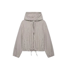 Load image into Gallery viewer, Jackets & Coats Women's Autumn 2026 New Plaid Hooded Fashion Loose Elegant Young Women Jacket Chic Autumn Holiday Street Jackets