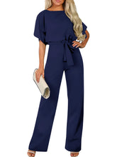 Load image into Gallery viewer, Women's Belted Jumpsuit Casual Wide-Leg Pants Summer Commute Outfit Stylish & Comfortable