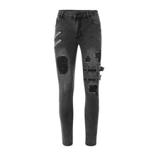 Load image into Gallery viewer, Men Slim Biker Ripped Long Denim Skinny Jeans