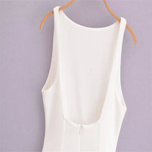 Load image into Gallery viewer, Sexy Women Mini Dress Green Bule Pink Black White O Neck Ruffle Design Sexy Bodycon Dress Women Sleeveless Party Dress