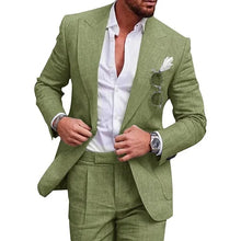 Load image into Gallery viewer, Men 2 Piece One Button Male Slim Fit Suit